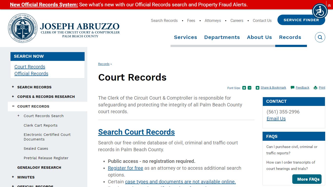 Court Records | Clerk of the Circuit Court & Comptroller, Palm Beach County